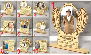 Laser cut memorial photo frame